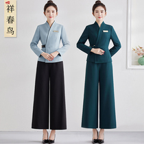 High - end beauty beauty clothes in 2021 autumn temperament foot therapist hotel health club beauty salon clothes