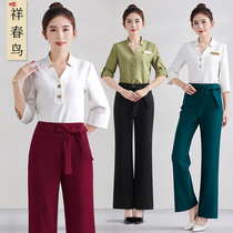 Xiangzhuang Beauty Ballroom Workwear New Health Hall Beauty Clothing Machinery Two-piece Package Footwear Technician