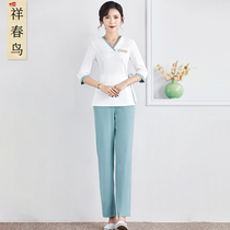Beautician work clothes female 2021 summer new foot bath technician health Hall skin management beauty salon clothes