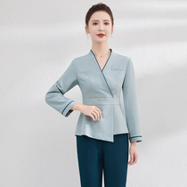 Foot bath technician work clothes female autumn new long sleeve high-end health Hall beauty salon hotel spa attendant work clothes