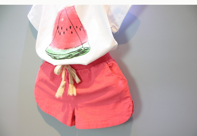 Cô gái mùa hè 2019 mới phù hợp với áo thun quần short tay ngắn trẻ em thời trang giản dị thể thao hai mảnh đặc biệt bộ nỉ nhung bé gái