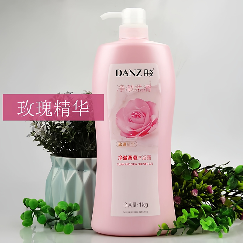 Danzi Pure Smooth Shower Gel Rose Fragrance Petals Fragrance Male and Female Students Perfume Bath Large Capacity Authentic