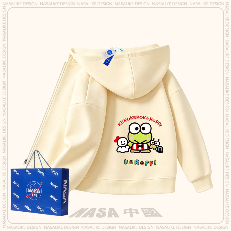 Nasa Co-Branded Sanrio Big-Eyed Doll Boys and Girls' New Spring and Autumn Stylish Cute Casual Versatile Cardigan Jacket Nasa Co-Branded Sanrio Big-Eyed Doll Boys and Girls' New Spring and Autumn Stylish Cute Casual Versatile Cardigan Jacket