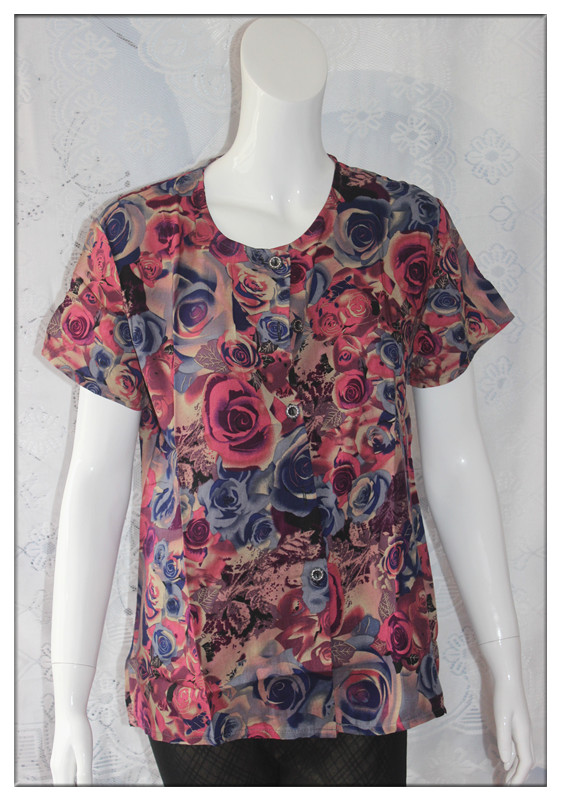 Đặc biệt hàng ngày trung niên bông ngắn tay t- shirt kích thước lớn bà nạp rayon áo sơ mi phụ nữ bông cardigan những kiểu áo đẹp dành cho tuổi trung niên