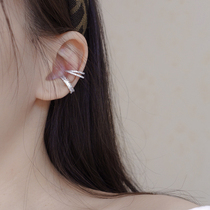 Light luxury and exquisite whole body sterling silver niche high-end ear bone clip unique temperament French ear clip women without ear holes