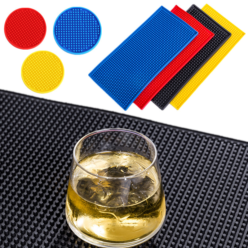 Square KTV bar mat drain pad bar mat non-slip pad water bar bar coaster wine coaster pvc rubber mat