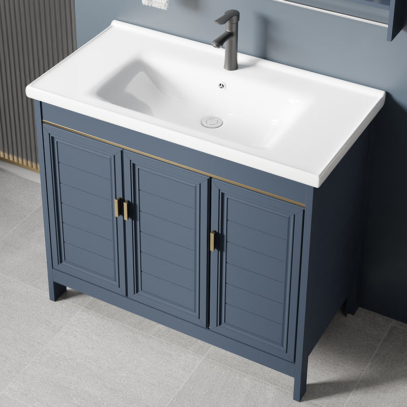 Floor washbasin Home Ceramic Pool Dressing Room Wash Terrace Bath Room Cabinet Washbasin Cabinet Combination Light Extravagant Modern