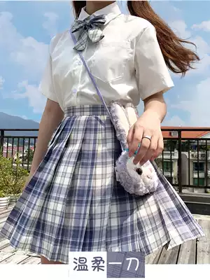 (JK uniform set) genuine JK spring and autumn women's basic short sleeve shirt full set of professional pleated skirt spot