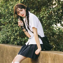 Taiwan school uniform summer with high school organ pleated shirt jk uniform High school students college style graduation season class suit