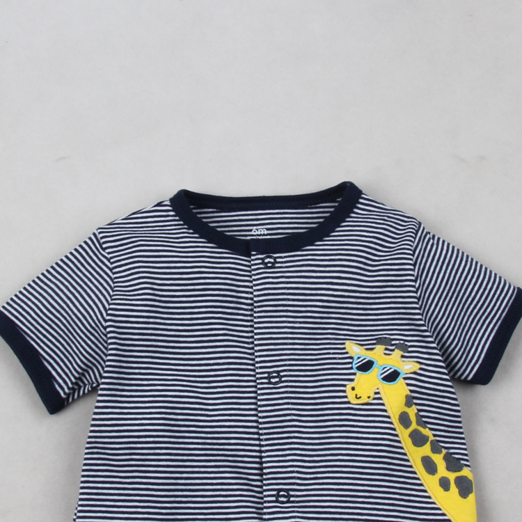 19 mùa hè mới jumpsuit ngắn tay cotton cho bé dịch vụ tại nhà quần áo trẻ sơ sinh quần áo trẻ em nhiều màu tùy chọn - Áo liền quần body chip cộc tay cho bé 0-12 tháng tuổi
