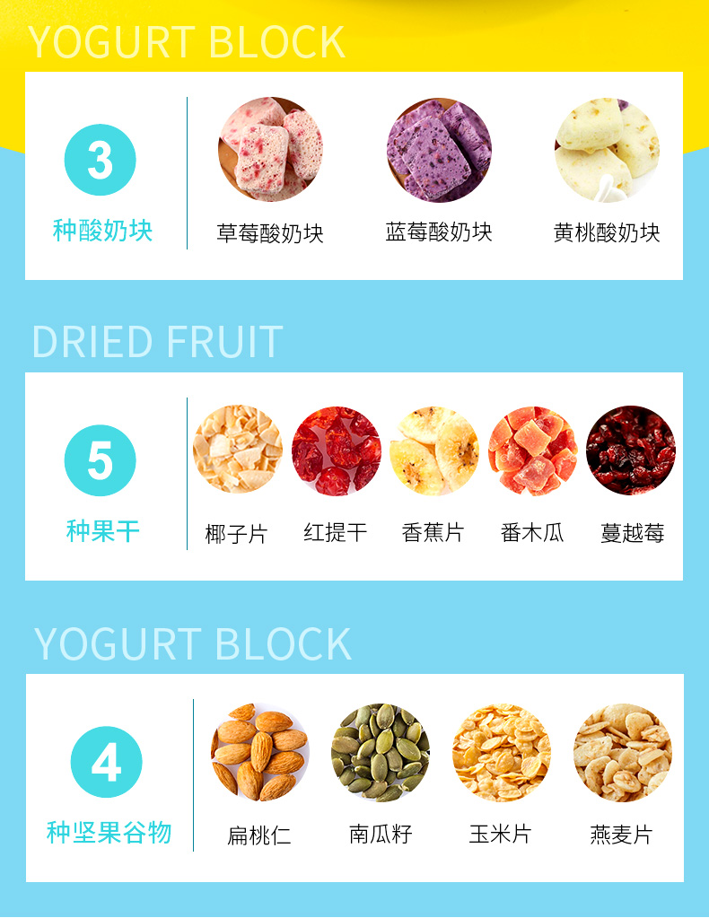 福事多 FD冻干 酸奶果粒燕麦片 500g 12种食材科学配比 图3