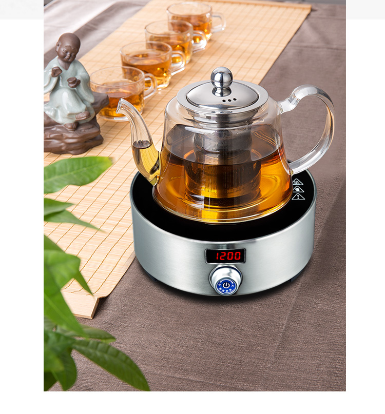 XMi / Xinmi mini câm điện bếp gốm lò trà hộ gia đình nhỏ ủ trà bếp thủy tinh nồi trà sóng điện từ bếp điện từ đơn