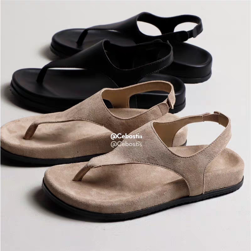 Sheepskin Version ~ Soft-Soled Genuine Leather Retro Thong Sandals for Women, Summer Vacation Roman Casual Thick-Soled Flip-Flops
