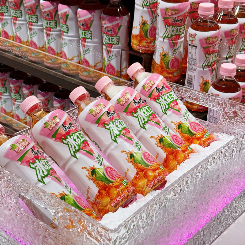 Master Kong Summer Limited Edition Red Guava Iced Black Tea 500ml Bottle Pink Watermelon Flavor Long Island Drink Double Coolness