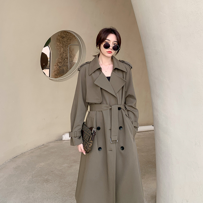 2023 Spring and Autumn New Pop Dress Woman Middle - Senior High - Sense Englishwear Van coat tide