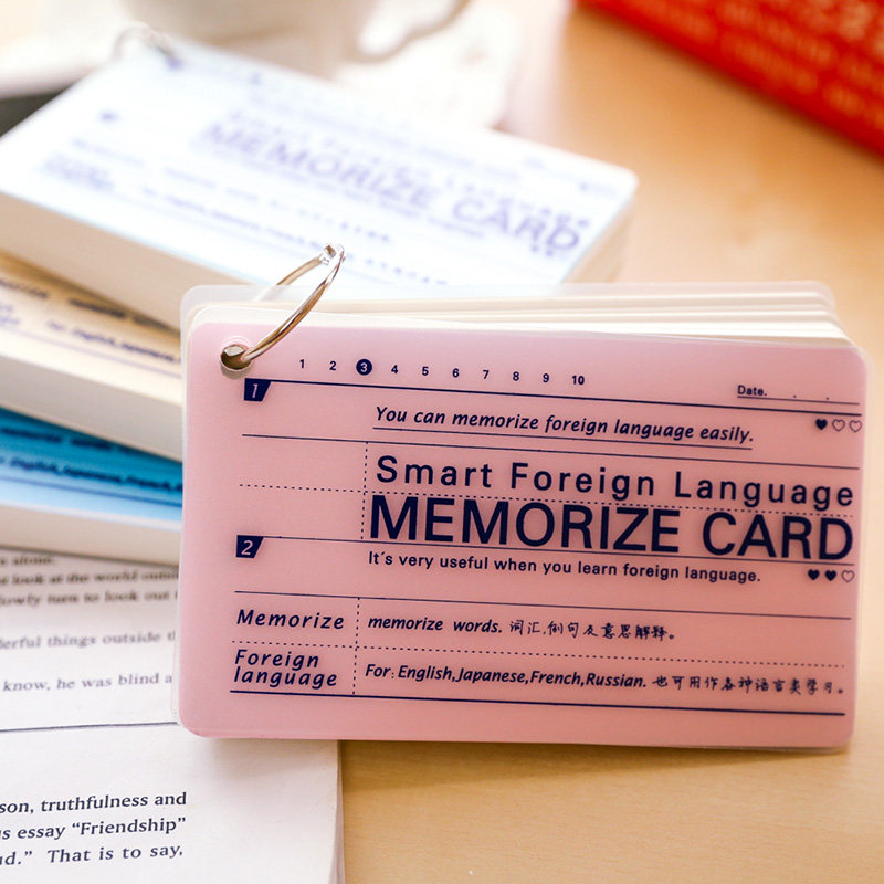 Giant gate language learning portable memory manual Word learning memory card Wrong question card English vocabulary translation Blank portable memory