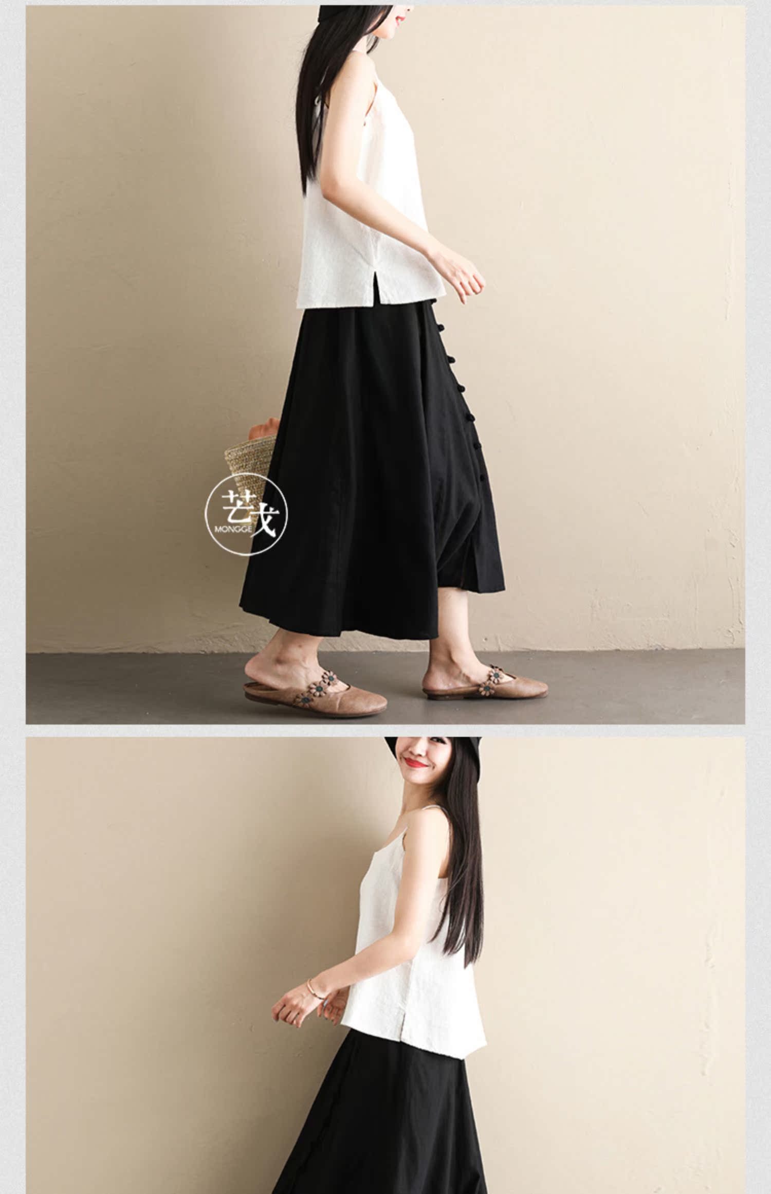 Váy cotton và vải lanh nữ 2019 mới xuân hè cao cấp thun thun co giãn Một chiếc váy ô từ cỡ lớn váy dài - Váy váy midi