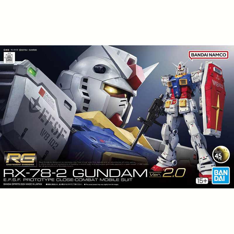 Bandai Parts Rg Rx-78-2 Gundam Version 2.0 Original Gundam Parts Replacement Parts Loose Parts