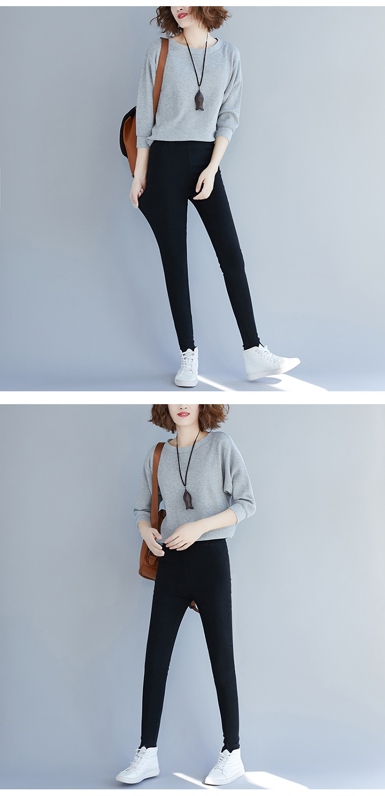 Quần legging nữ mặc 2018 thu đông phiên bản Hàn Quốc quần cạp cao cạp cao cộng với nhung chân giả nhung dày đồ nữ đẹp