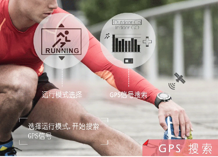 Leo núi ngoài trời chạy GPS định vị la bàn nhịp tim với tốc độ bơi người sắt ba môn phối hợp - Giao tiếp / Điều hướng / Đồng hồ ngoài trời