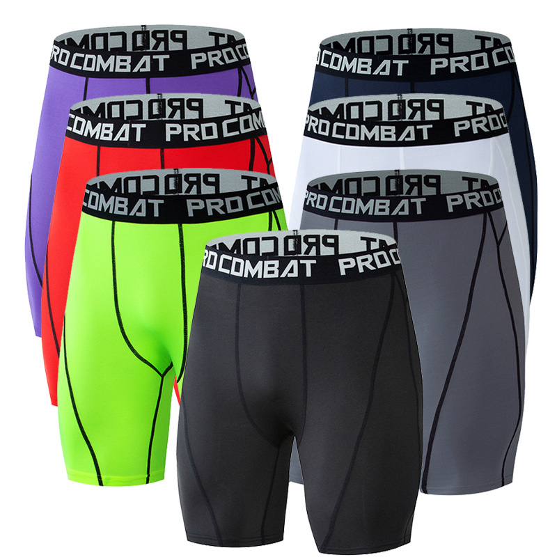 Sports Fitness Pants Pro Men Compression Pants Running Training Shorts Speed Dry Tight Fit Pants Basketball 50% Inner Lap Pants