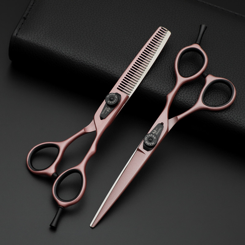Aishang firesmith hairdressing scissors hair stylist scissors flat cut seamless tooth scissors set bangs and haircuts thinning