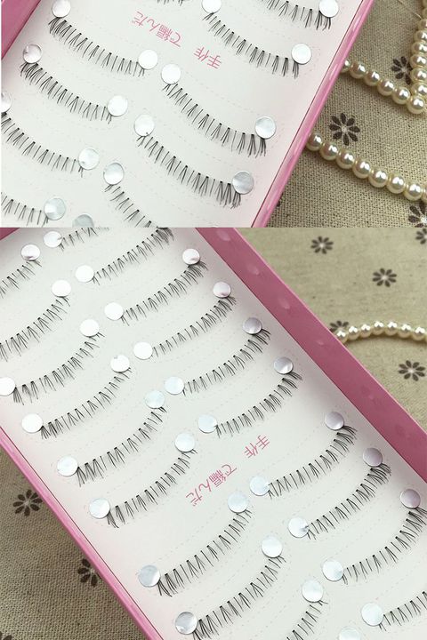 New Moon Princess Lông mi giả tự nhiên Slim dài Trang điểm khỏa thân Lông nhỏ Cỏ 10 cặp - Lông mi giả mi giả