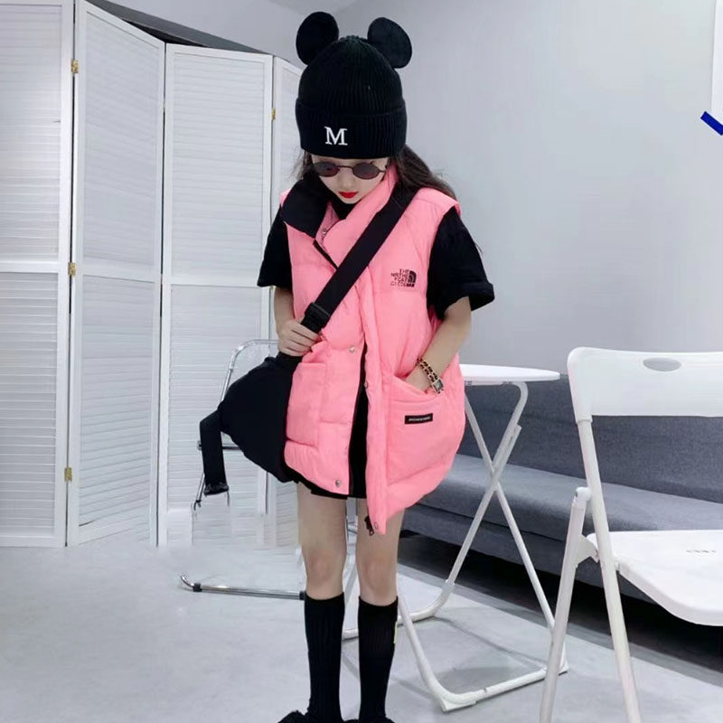 Broken code spike~~ Korean children's clothing girls light down vest Korean version of the girl's Western style warm jacket trend
