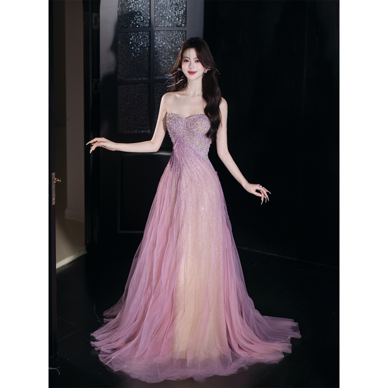 French-Style Super Fairy Evening Dress for Women, Light Luxury, Niche, Heavy Craftsmanship, Coming-Of-Age Ceremony, Student Birthday Banquet, Engagement Dress, Stunning Morning Gown French-Style Super Fairy Evening Dress for Women, Light Luxury, Niche, Heavy Craftsmanship, Coming-Of-Age Ceremony, Student Birthday Banquet, Engagement Dress, Stunning Morning Gown