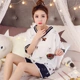 Mùa hè mới cho phụ nữ đồ ngủ cotton Quần short nữ ngắn tay mùa hè giản dị XL phụ nữ phục vụ tại nhà