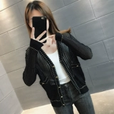 Вязаный кардиган из ледяного шелка, женский модный топ, лето 2025, новый стиль с юбкой, блузкой с вырезом, одежда с кондиционером для женского офиса