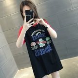 Платье, длинное платье-футболка, хлопковая юбка, длина миди, подходит для подростков