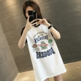 Платье, длинное платье-футболка, хлопковая юбка, длина миди, подходит для подростков