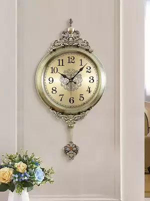 European wall clock living room home clock retro creative clock fashion simple atmospheric wall watch Nordic American pendulum clock