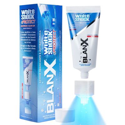 blanx倍林斯意大利美白牙膏去黄牙垢去渍亮白清新家庭实惠套装