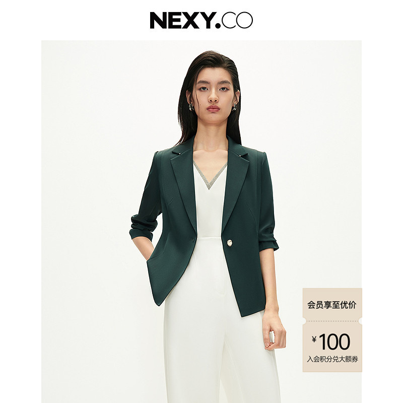 [Imported Triacetate] Nexy.Co/Naike Mall Same Style 2025 Autumn New Suit Jacket Blazer
