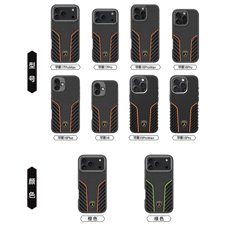 Genuine Leather Carbon Fiber With Embossed Pattern & Metallic Bull Emblem – Pro/Plus/Max/Air – 17, 16, 15, 14, 13, 12 iPhone