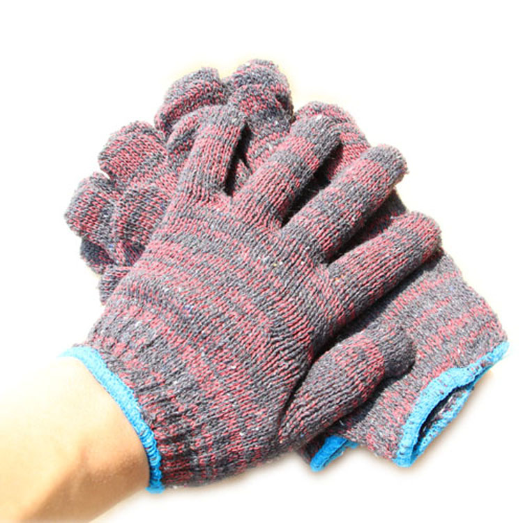 Good quality labor gloves quality cotton yarn plus nylon abrasion resistant and durable labor working gloves machine for workshop use