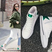 Ins super fire port Wind giày nữ phiên bản Hàn Quốc của ulzzang Harajuku sinh viên hoang dã Giày trắng nhỏ nữ giày vải cao