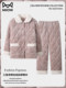 Catman pajamas for women autumn and winter three-layer quilted jacket coral velvet plus velvet thickened warm flannel home wear set