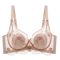 Catman underwear womens summer ultra-thin wire-free rabbit ear bra push-up anti-sagging big breasts showing small bra lace
