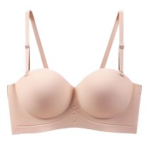 Catman underwear womens small breasts push up and look bigger seamless secondary breast reduction anti-sagging bra strapless anti-slip expansion bra