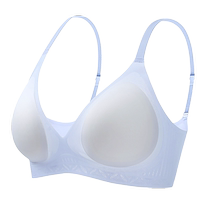 Catman latex underwear for women with small breasts push-up hole cup anti-sagging no steel rims summer ultra-thin seamless bra