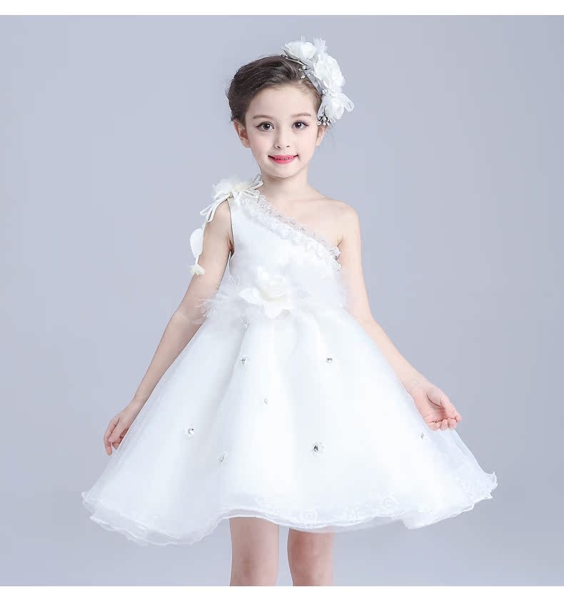 Hoa cô gái váy công chúa váy fluffy cô bé nước ngoài khí váy cưới trẻ em chủ nhà catwalk trang phục piano - Váy trẻ em set đồ vest bé trai