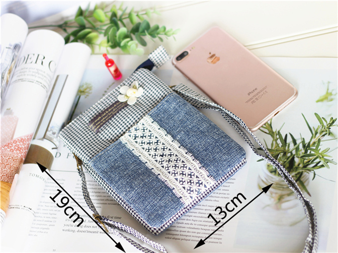 Mới 2019 mini điện thoại di động túi xách nữ mùa hè vải nhỏ túi để đặt điện thoại di động Huawei túi nhỏ túi xách - Túi điện thoại túi xách nữ hàn quốc