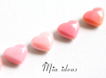 Mia New Pint Double Holes Vertical Hole Pink Heart-shaped Rouge SCREW DIY HANDMADE JEWELRY WINDING ACCESSORIES SEMI-FINISHED PRODUCTS