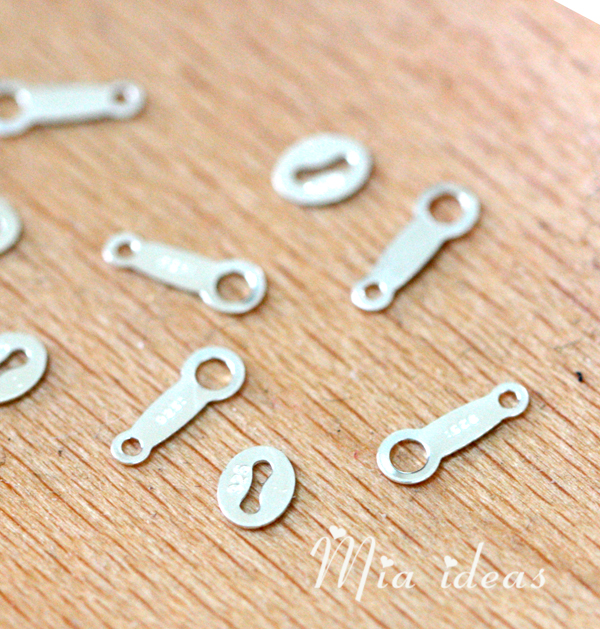 U.S. imports 925 silver double-hole buckle beanie card DIY jewelry beaded winding necklace hand accessories