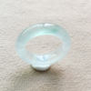 Burmese jade high ice clear water green jade ring