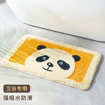 Bathroom door absorbent non-slip mat room bedside floating window mat cushion home door cartoon velvet carpet