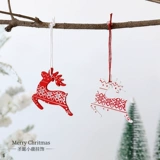 Рождественский деревянный декор, подвеска, креативный колокольчик, со снежинками